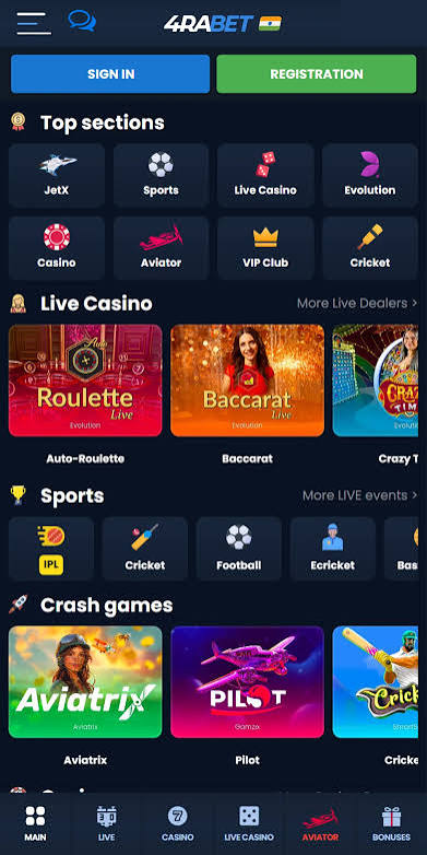 4rabet. Betting on sporting activities and casino